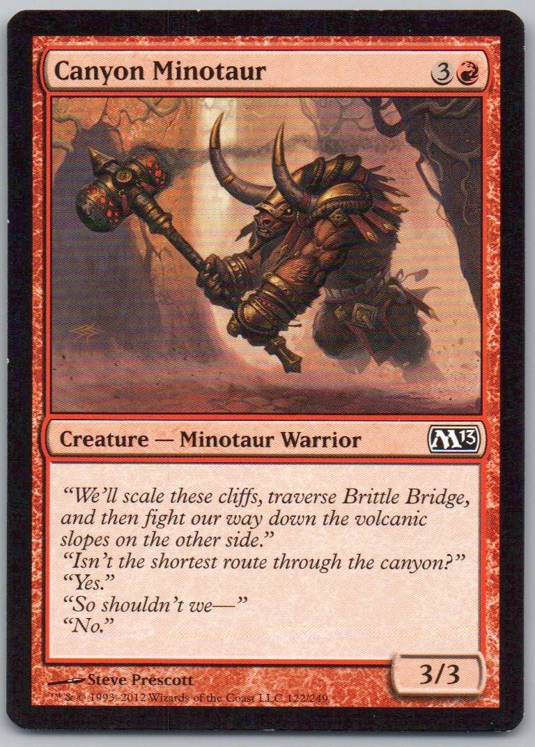 Canyon Minotaur 122 Normal Creature Card - Magic 2013