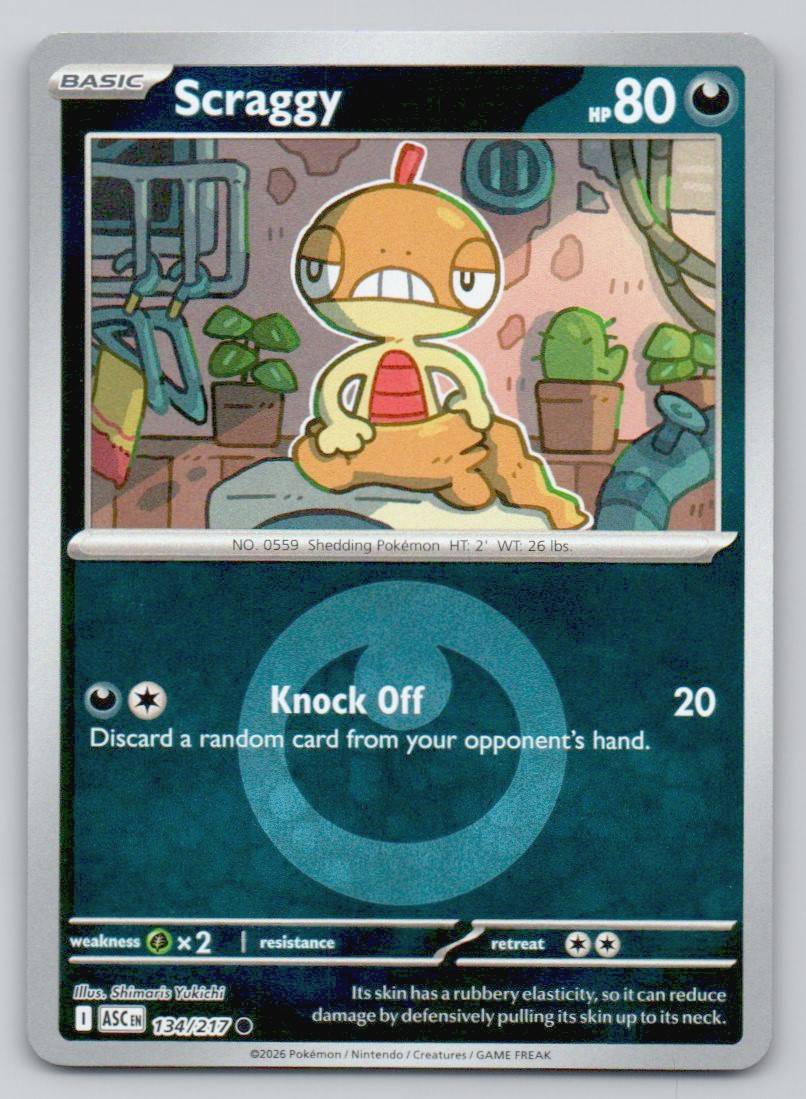 Scraggy (Energy Symbol Pattern) 134 HOL Card - Ascended Heroes