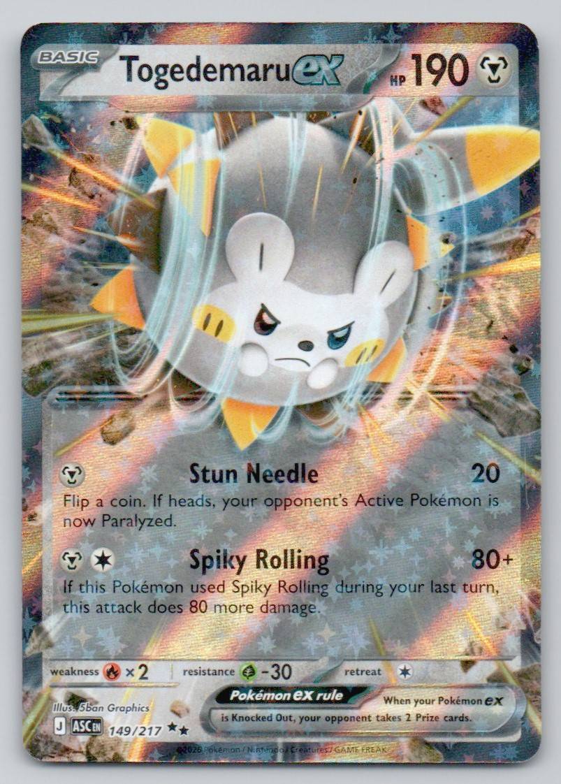 Togedemaru ex 149 NOR Card - Ascended Heroes