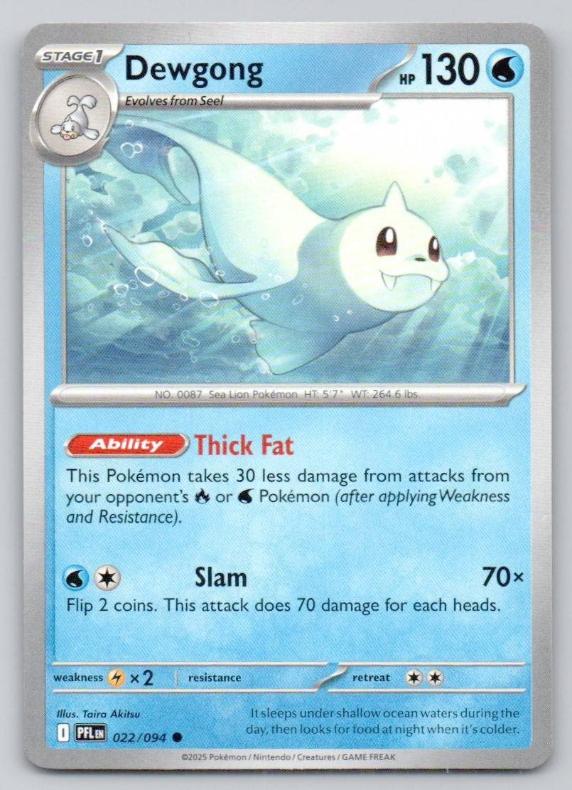 Dewgong 022 NOR Card - Phantasmal Flames