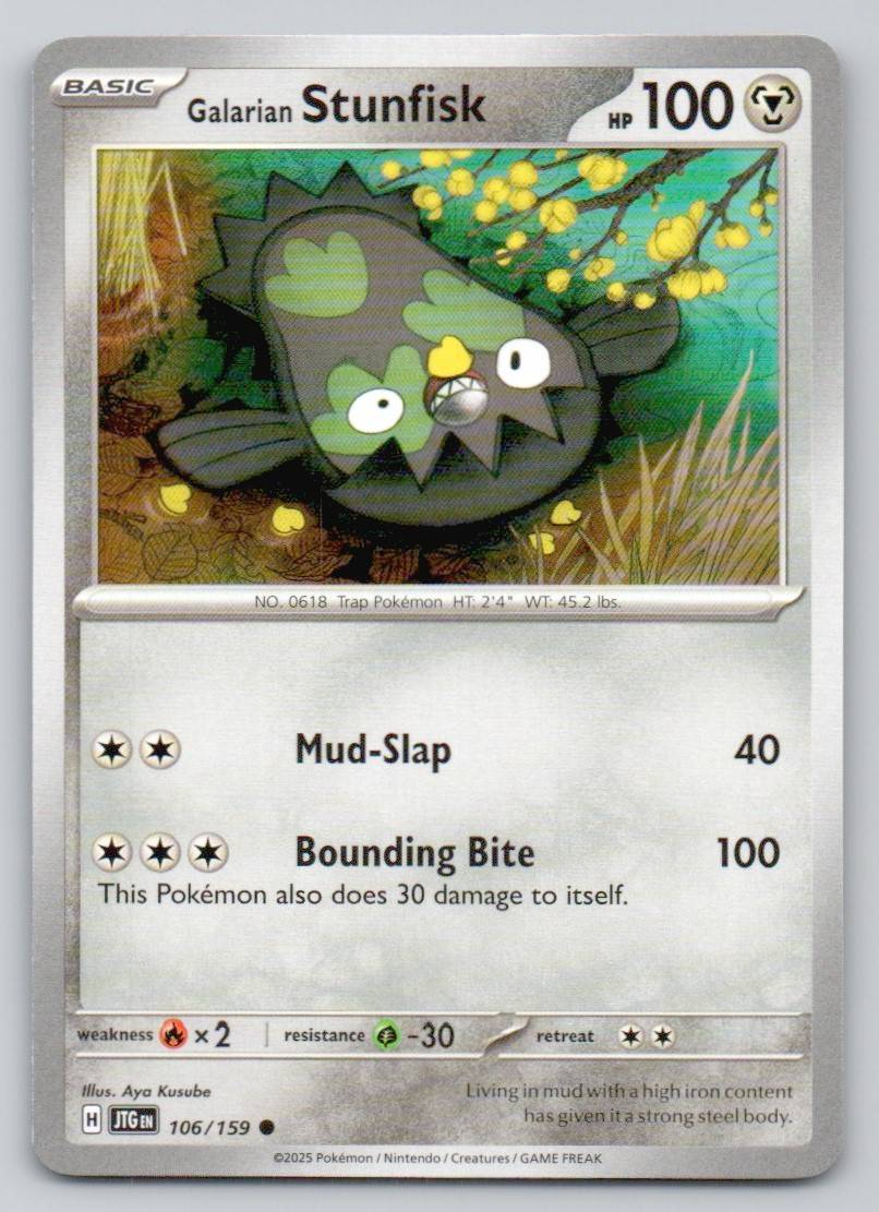 Galarian Stunfisk 106 NOR Card - Journey Together