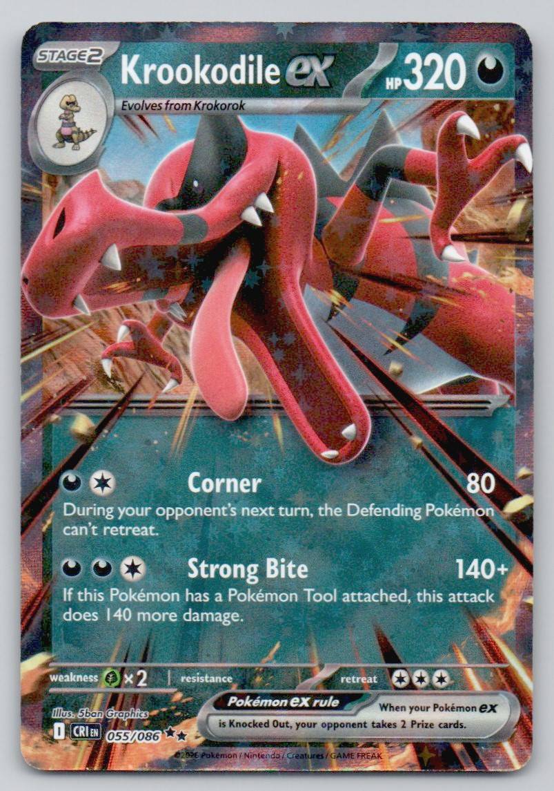 Krookodile ex 055 NOR Card - ME04: Chaos Rising