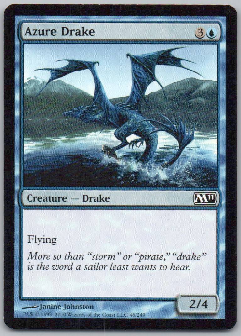 Azure Drake 46 Normal Creature Card - Magic 2011