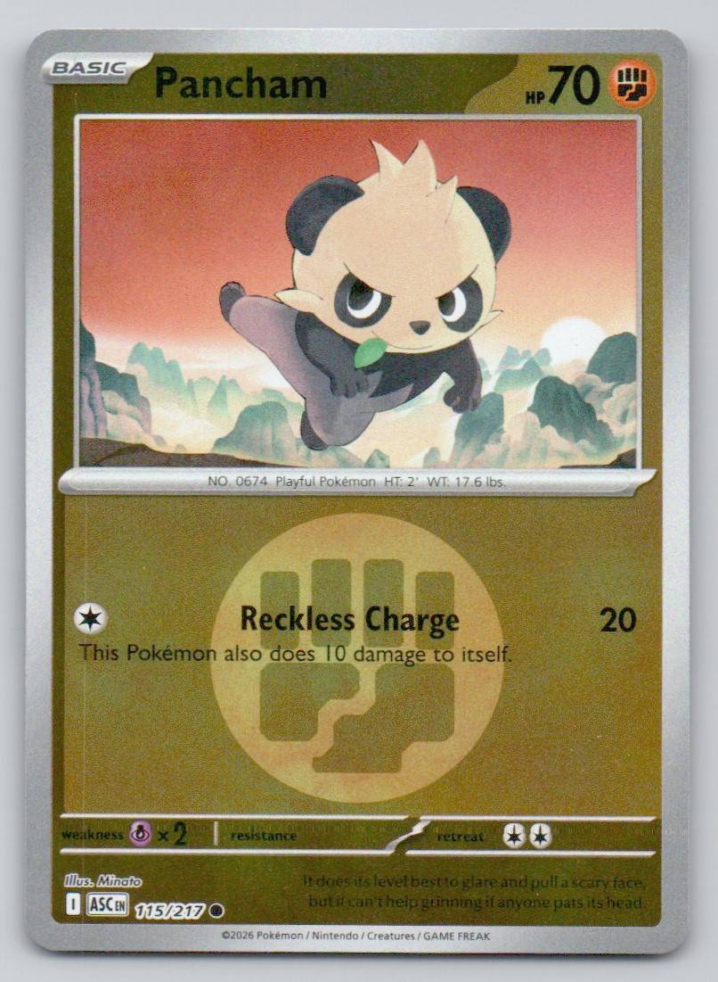 Pancham (Energy Symbol Pattern) 115 HOL Card - Ascended Heroes