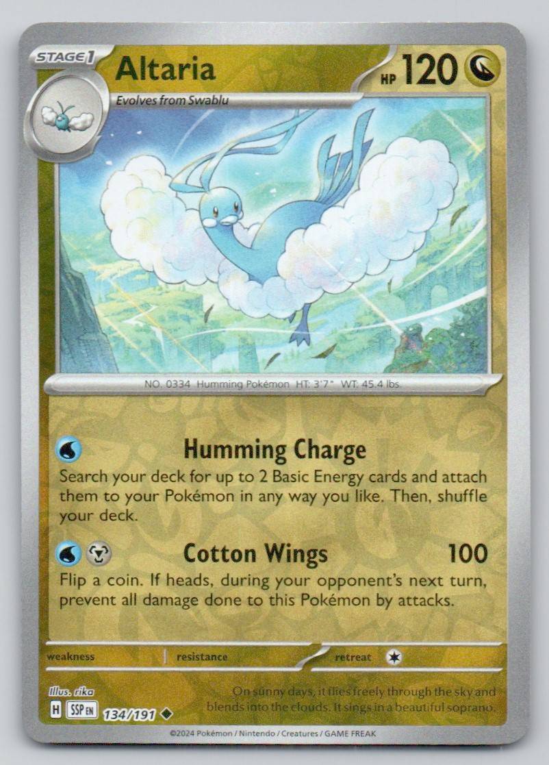 Altaria 134 REV Card - Surging Sparks