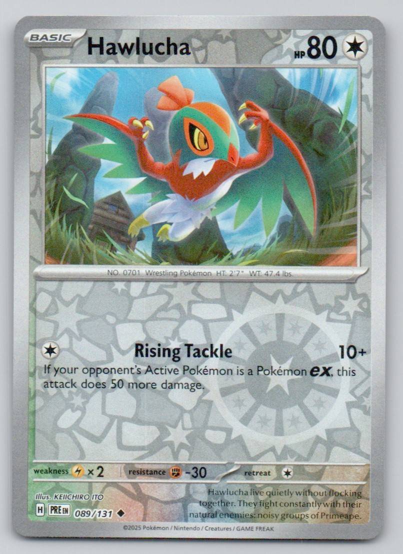 Hawlucha 089 REV Card - Prismatic Evolutions