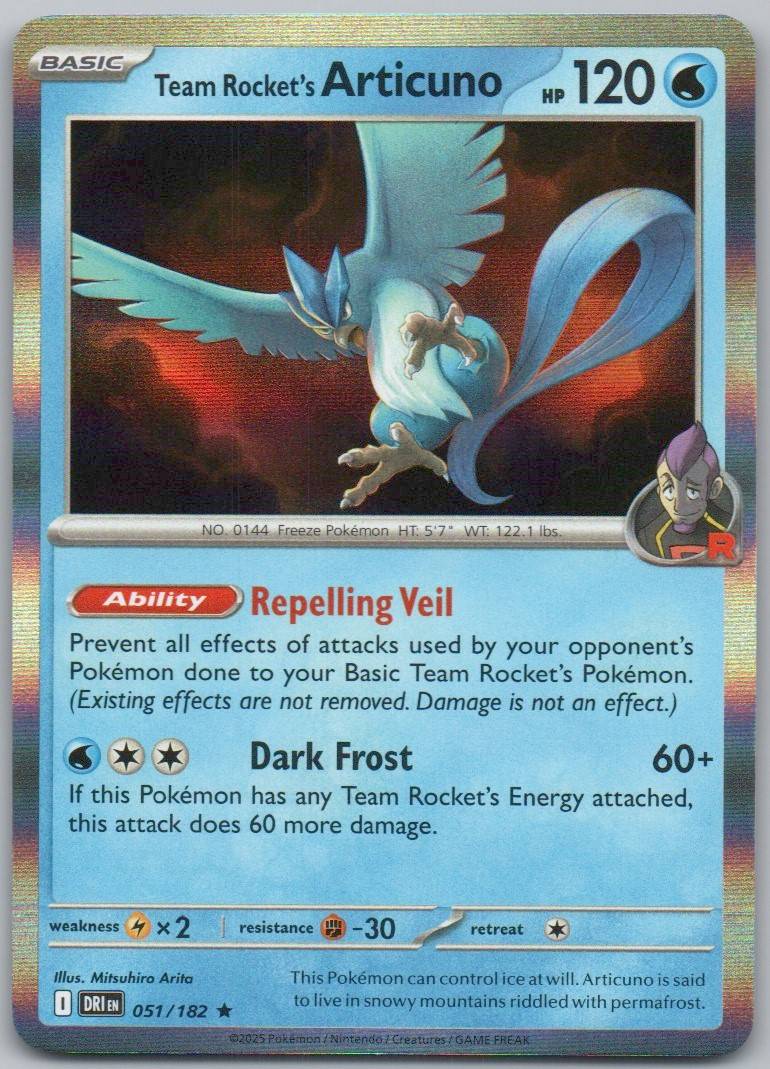 Team Rocket's Articuno 051 NOR Card - Destined Rivals