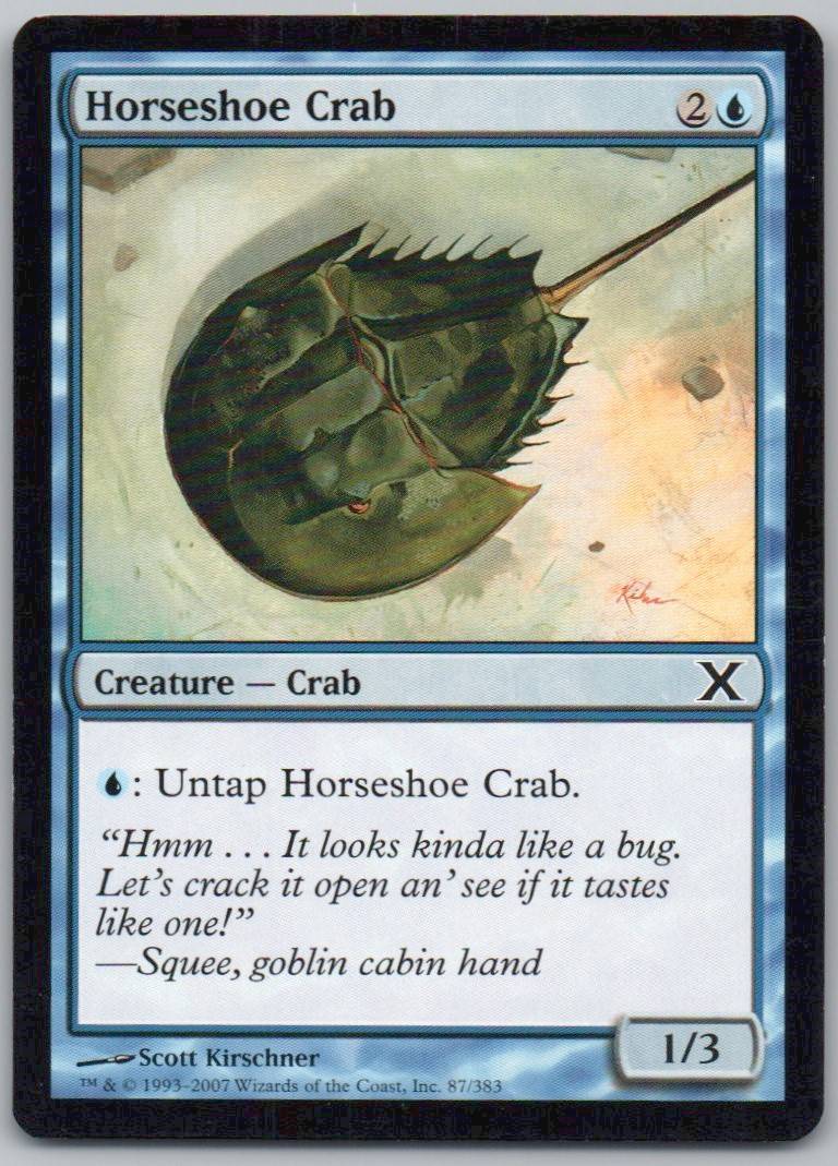 Horseshoe Crab 87 Normal Creature Card - 10th Edition