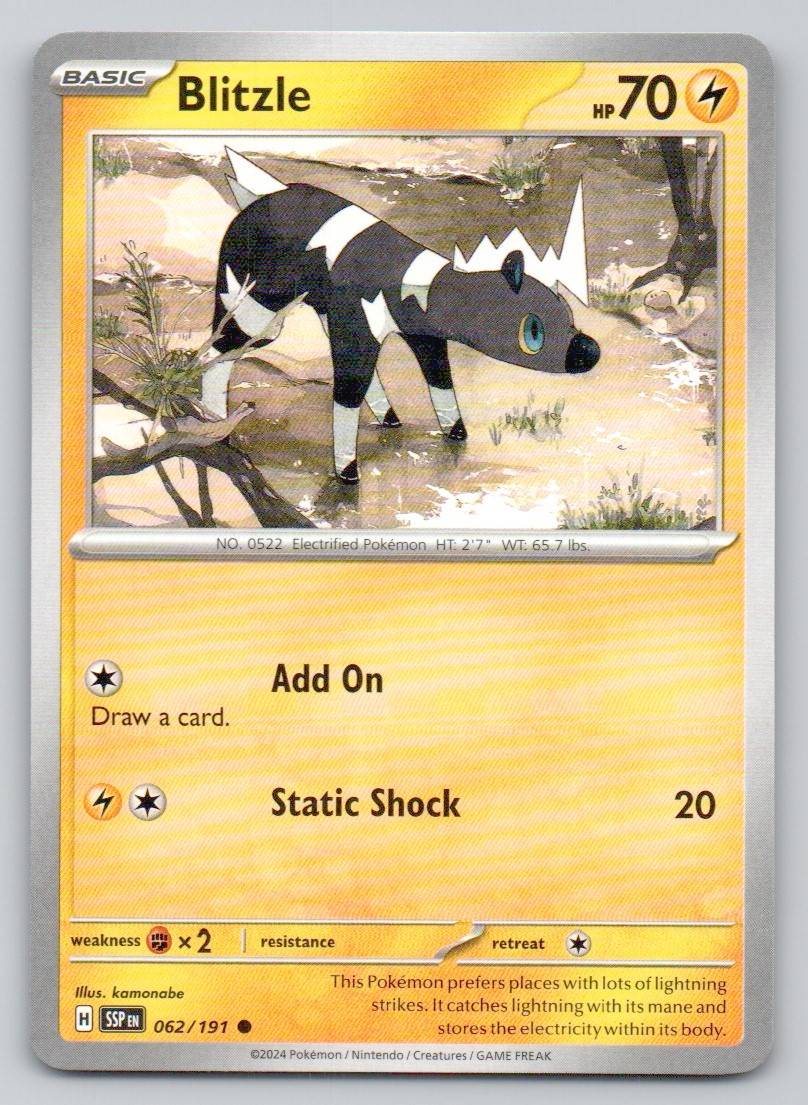 Blitzle 062 NOR Card - Surging Sparks