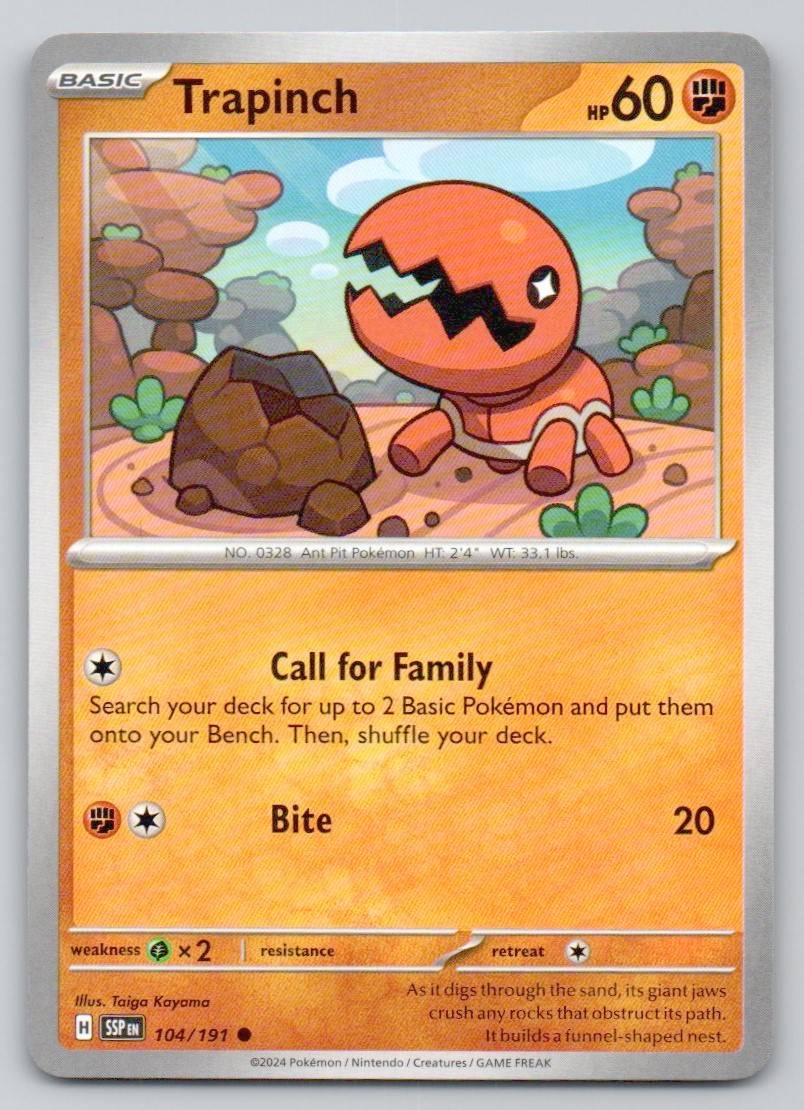Trapinch 104 NOR Card - Surging Sparks