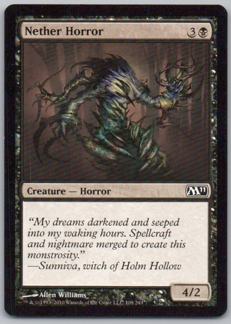 Nether Horror 108 Normal Creature Card - Magic 2011