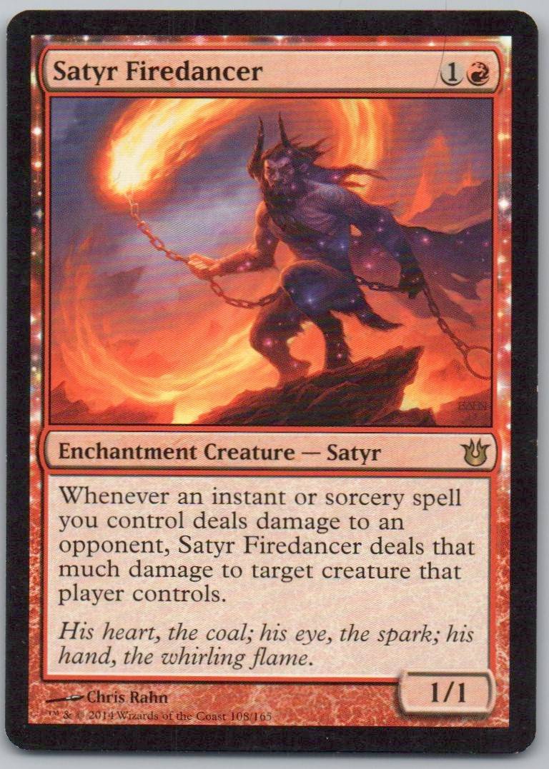 Satyr Firedancer 108 Normal Enchantment Card - Born of the Gods