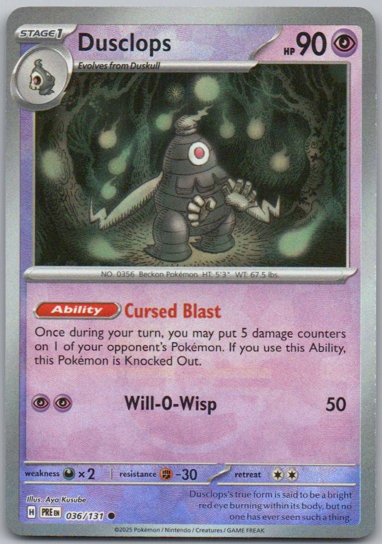 Dusclops (Poke Ball Pattern) 036 HOL Card - Prismatic Evolutions