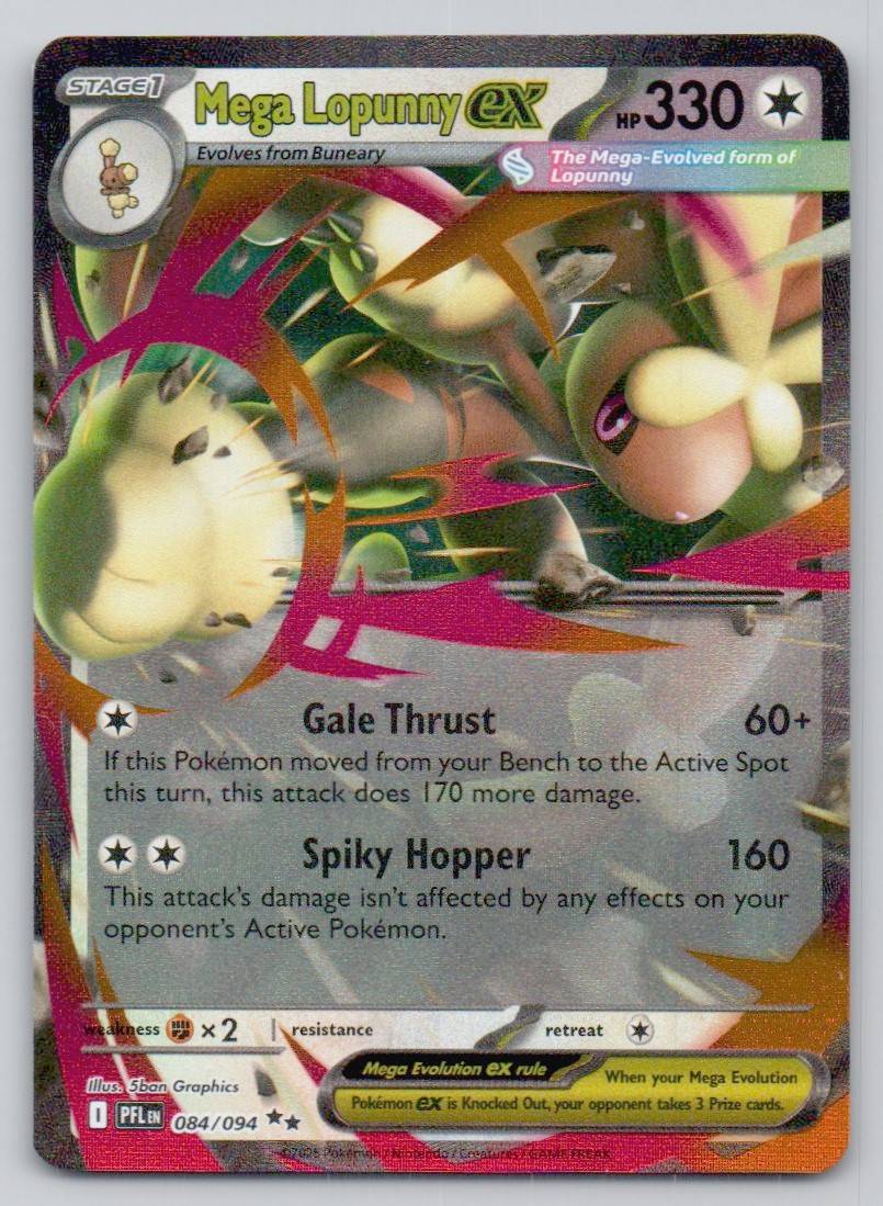 Mega Lopunny ex 084 NOR Card - Phantasmal Flames