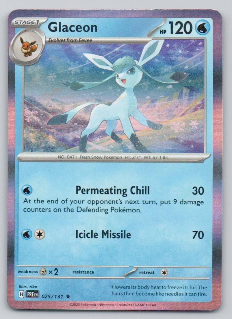 Glaceon 025 HOL Card - Prismatic Evolutions
