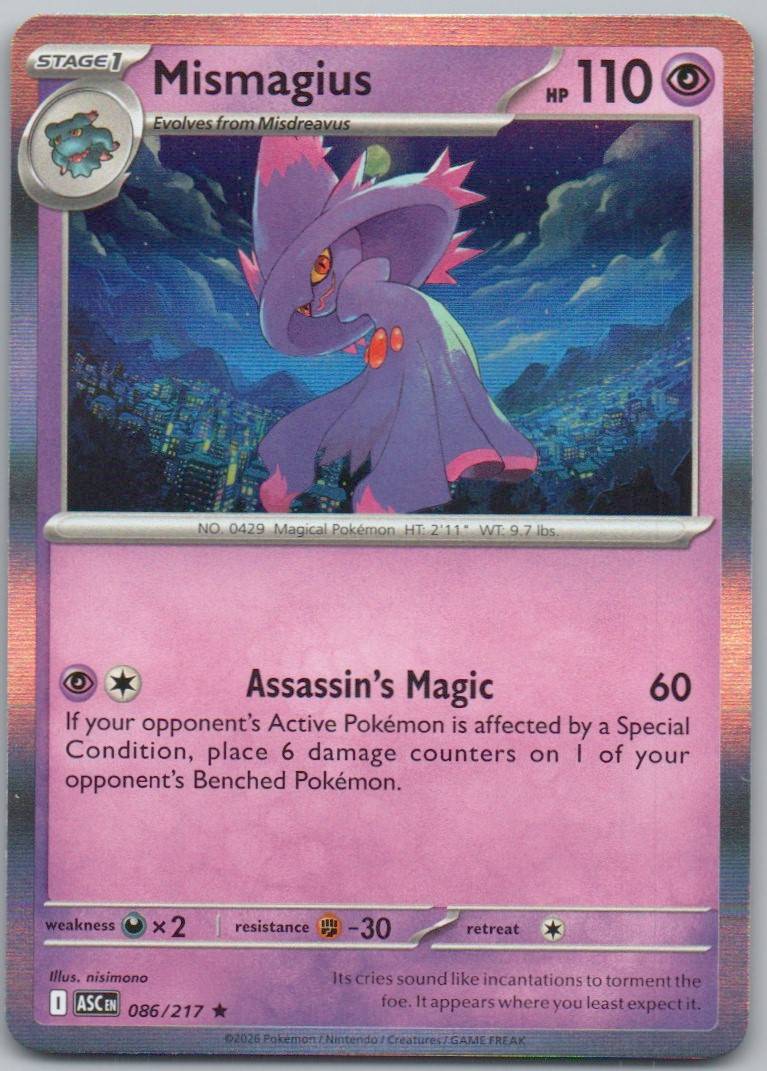 Mismagius 086 Holo Psychic Card - Ascended Heroes