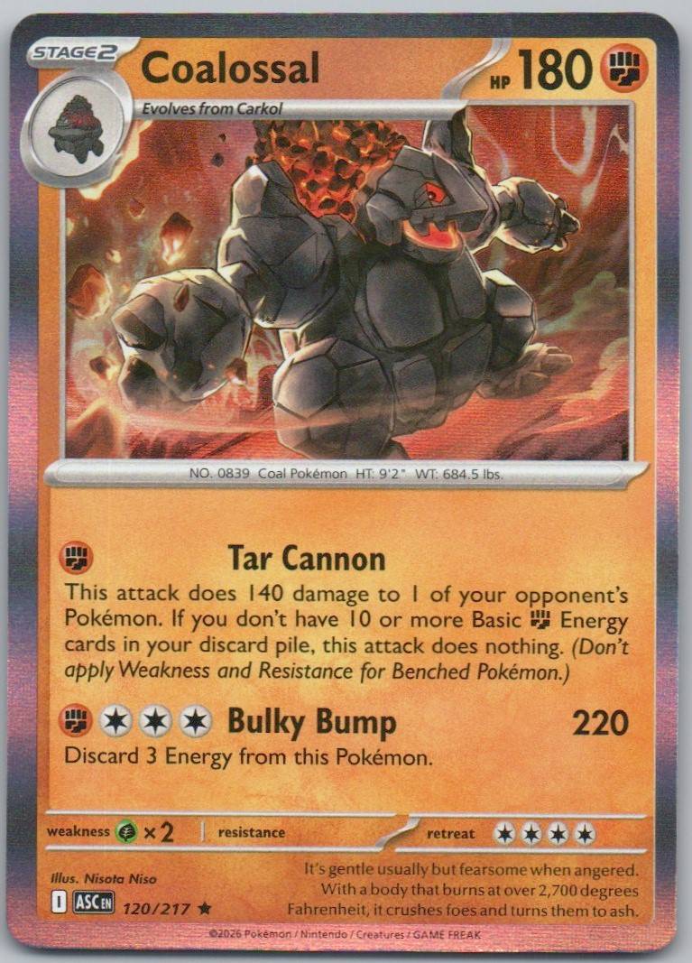 Coalossal 120 Holo Fighting Card - Ascended Heroes