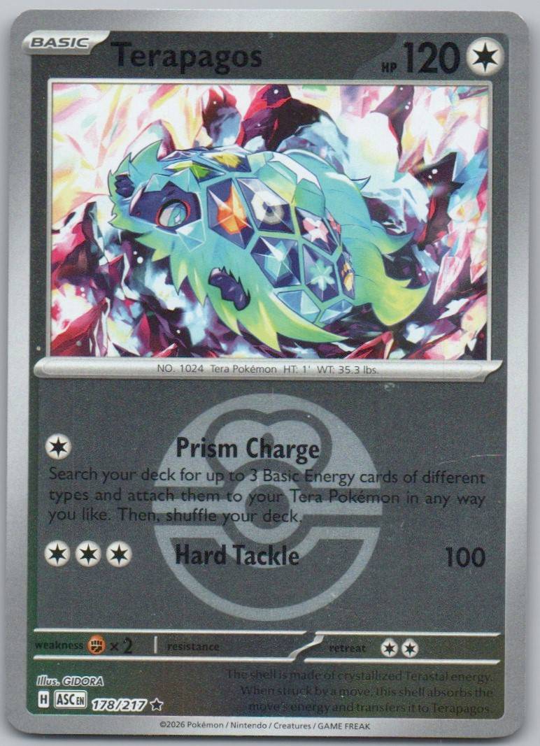 Terapagos 178 Poke Ball Colorless Card - Ascended Heroes