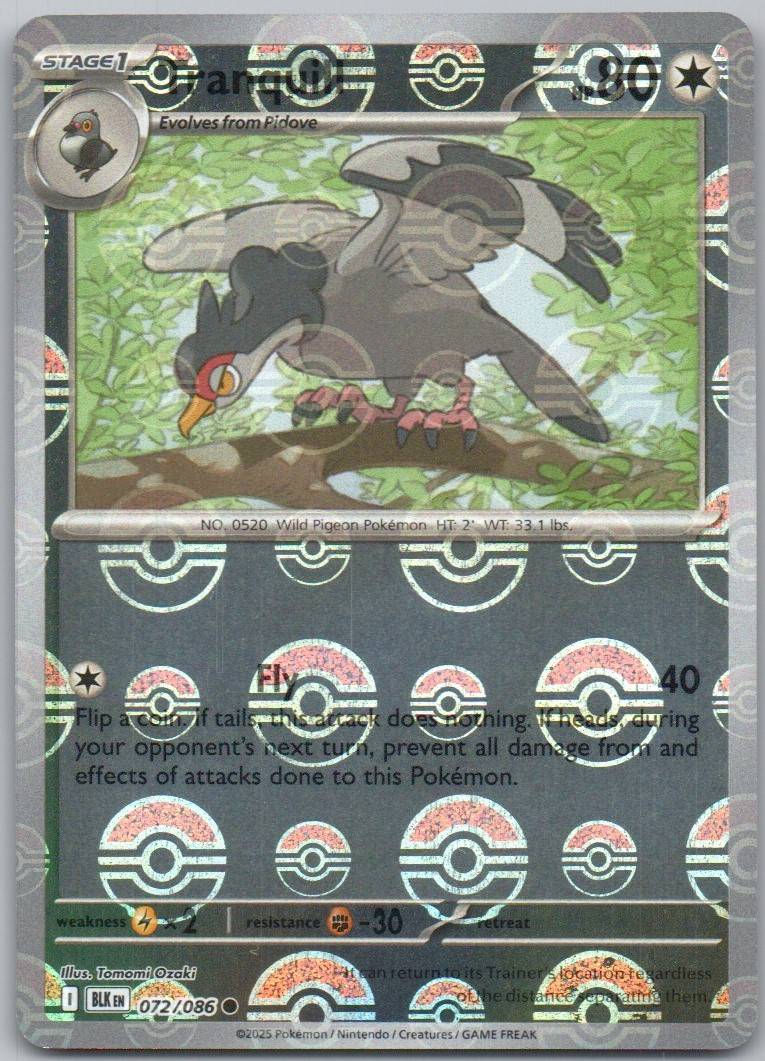 072 - Tranquill - Poke Ball