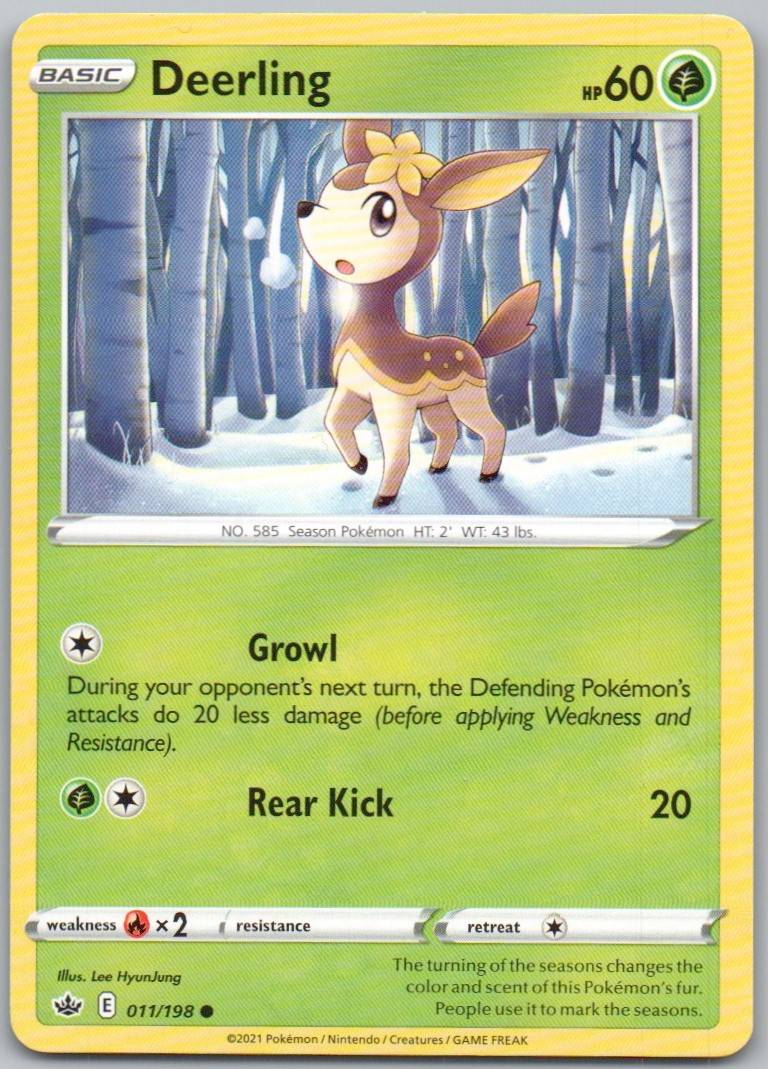 Deerling 011 Normal Grass Card - Chilling Reign