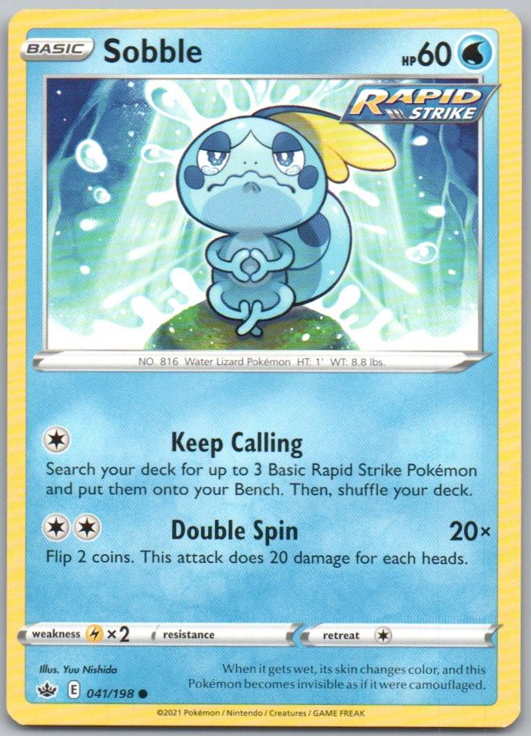 Sobble 041 Normal Water Card - Chilling Reign