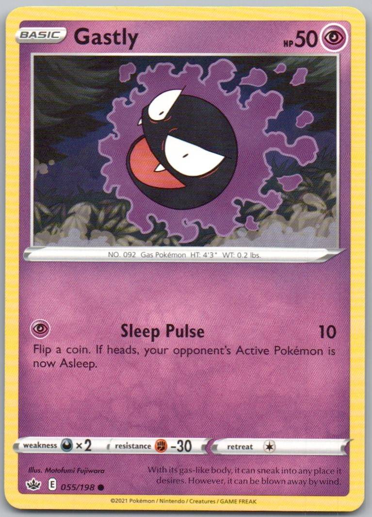 Gastly 055 Normal Psychic Card - Chilling Reign