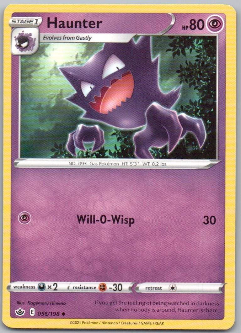 Haunter 056 Normal Psychic Card - Chilling Reign