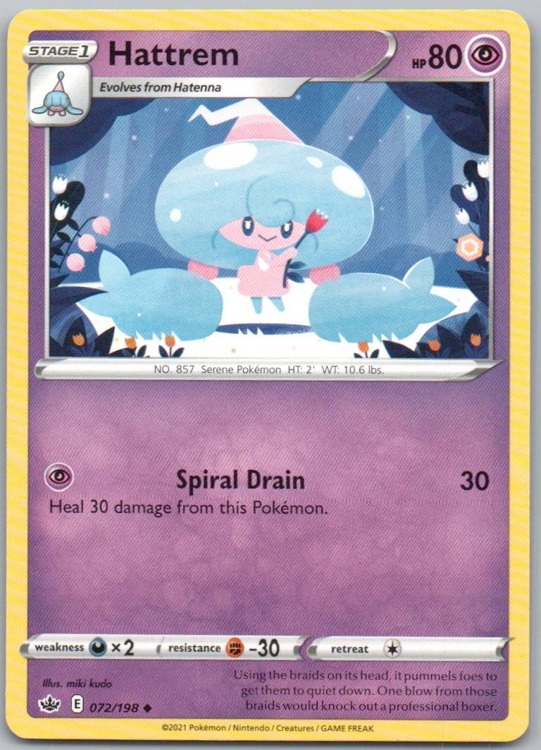 Hattrem 072 Normal Psychic Card - Chilling Reign