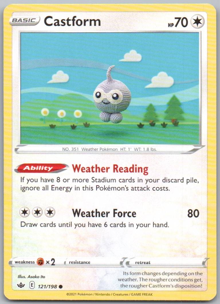 Castform 121 Normal Colorless Card - Chilling Reign