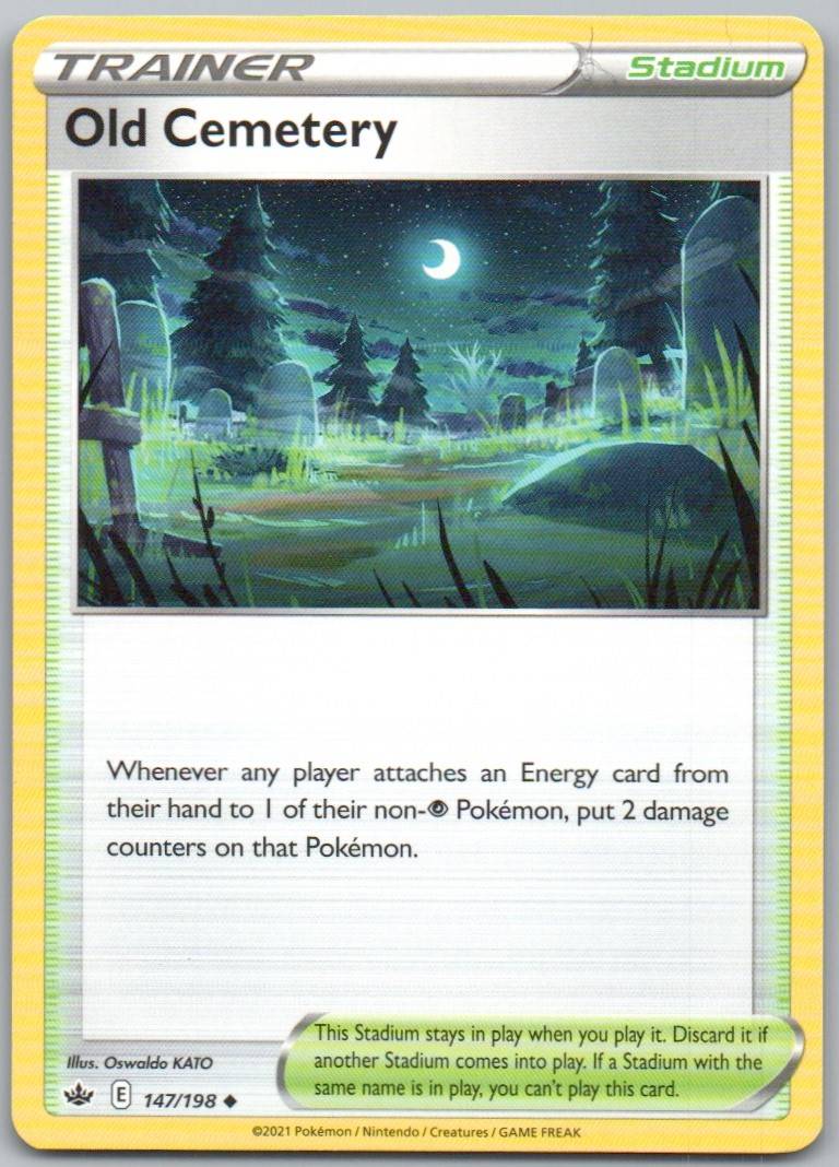 Old Cemetery 147 Normal Trainer Card - Chilling Reign