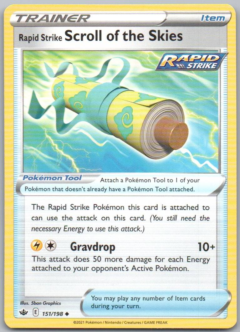 Rapid Strike Scroll of the Skies 151 Normal Trainer Card - Chilling Reign