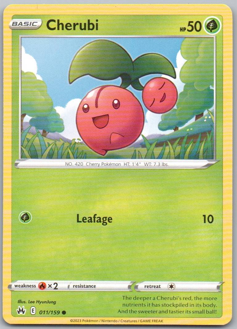 Cherubi 011 Normal Grass Card - Crown Zenith