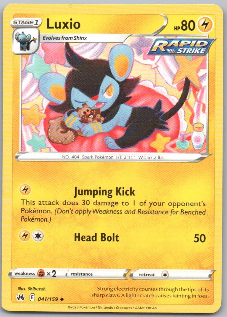 Luxio 041 Normal Lightning Card - Crown Zenith