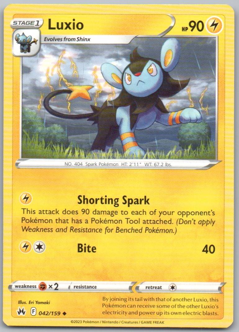 Luxio 042 Normal Lightning Card - Crown Zenith
