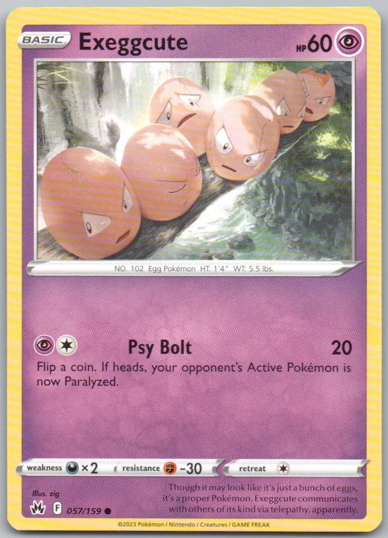 Exeggcute 057 Normal Psychic Card - Crown Zenith