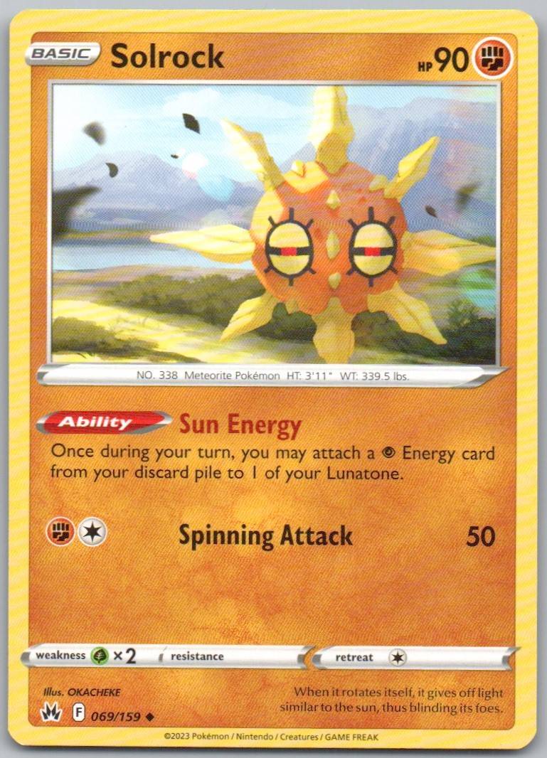 Solrock 069 Normal Fighting Card - Crown Zenith