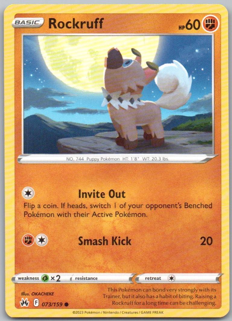 Rockruff 073 Normal Fighting Card - Crown Zenith