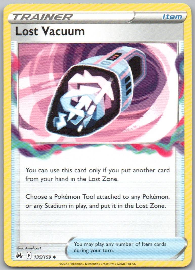 Lost Vaccuum 135 Normal Trainer Card - Crown Zenith