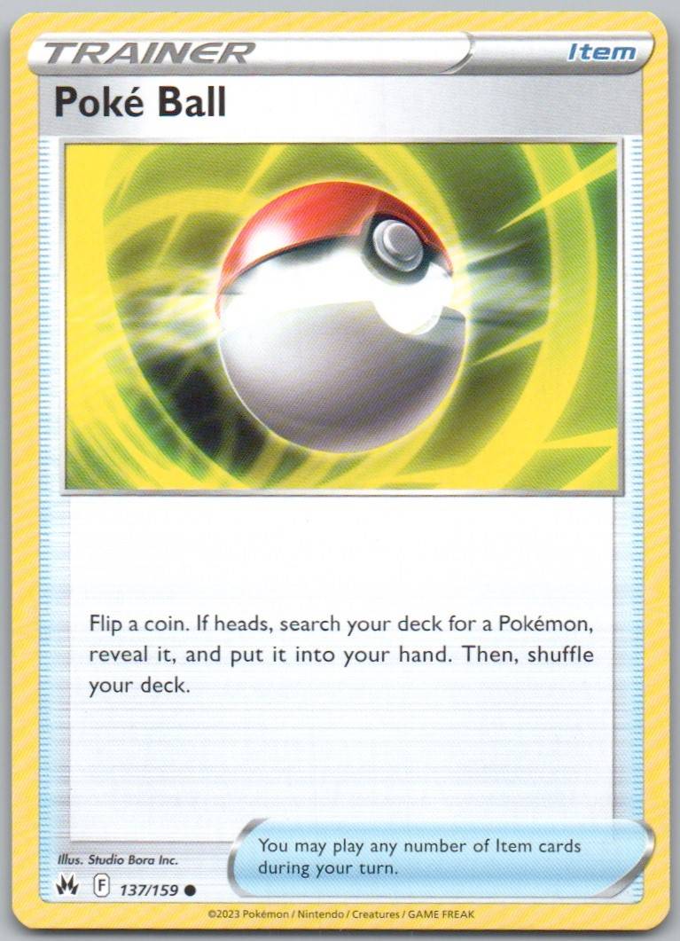 Poke Ball 137 Normal Trainer Card - Crown Zenith