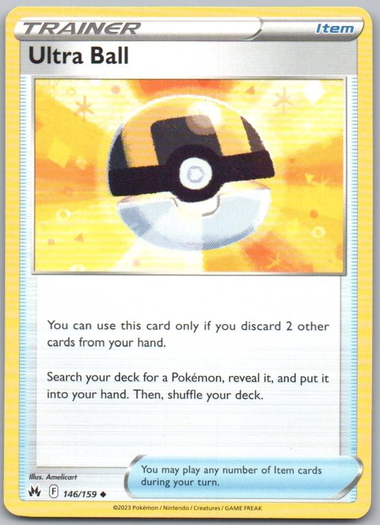 Ultra Ball 146 Normal Trainer Card - Crown Zenith