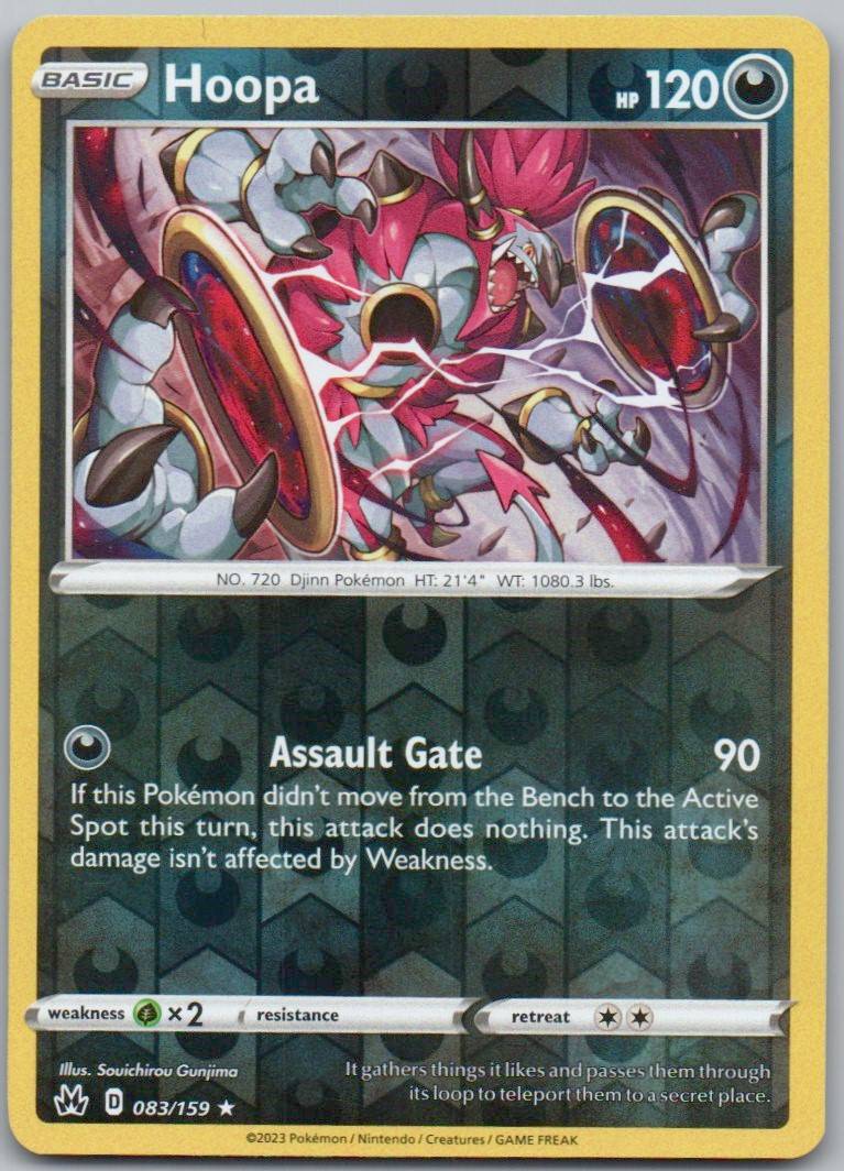 Hoopa 083 Reverse Holo Darkness Card - Crown Zenith