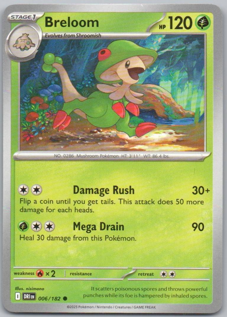 Cynthia's Roselia 007 Reverse Holo Grass Card - Destined Rivals