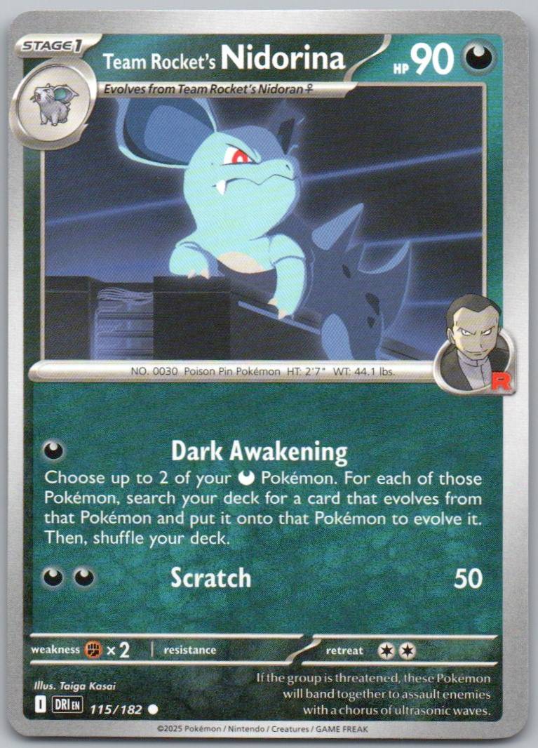 Team Rocket's Murkrow 127 Reverse Holo Darkness Card - Destined Rivals