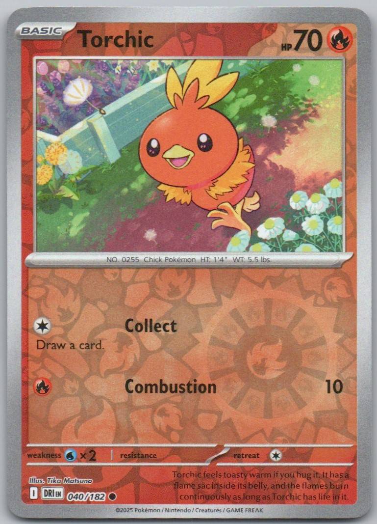 Torchic 040 Reverse Holo Fire Card - Destined Rivals