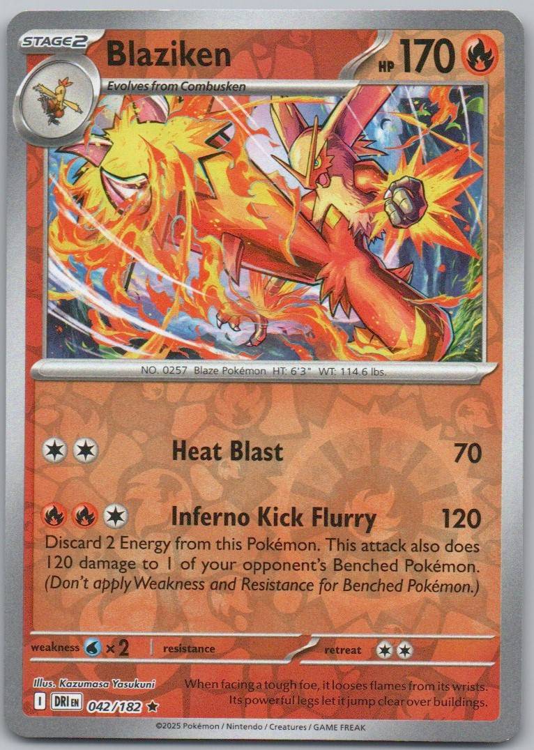Blaziken 042 Reverse Holo Fire Card - Destined Rivals