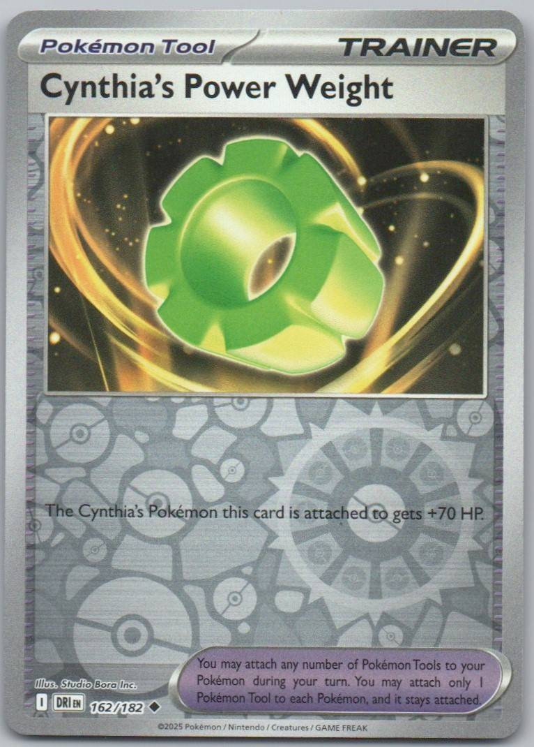 Cynthia's Power Weight 162 Reverse Holo Trainer Card - Destined Rivals