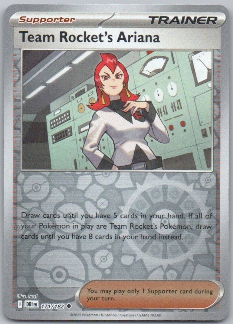Team Rocket's Ariana 171 Reverse Holo Trainer Card - Destined Rivals