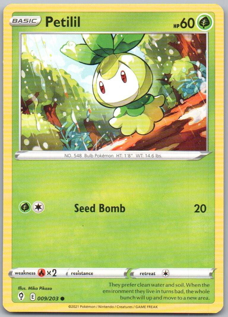 Petilil 009 Normal Grass Card - Evolving Skies