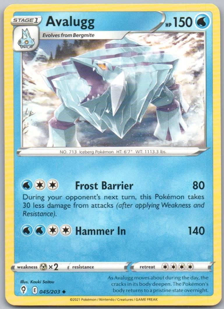Avalugg 045 Normal Water Card - Evolving Skies