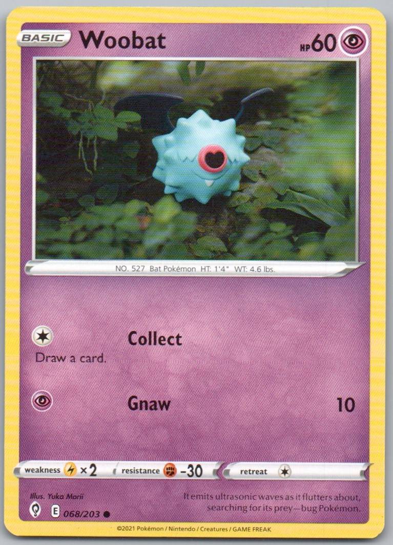 Woobat 068 Normal Psychic Card - Evolving Skies